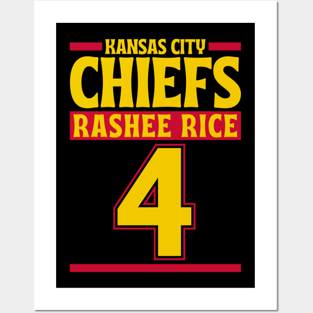 Kansas City Chiefs Rashee Rice 4 American Football Wall Art by Astronaut.co